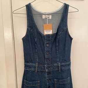 NWT Reformation Dita Wide Leg Denim Jumpsuit - Size 4